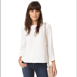 Vince Open Back Crew Top Chalk White